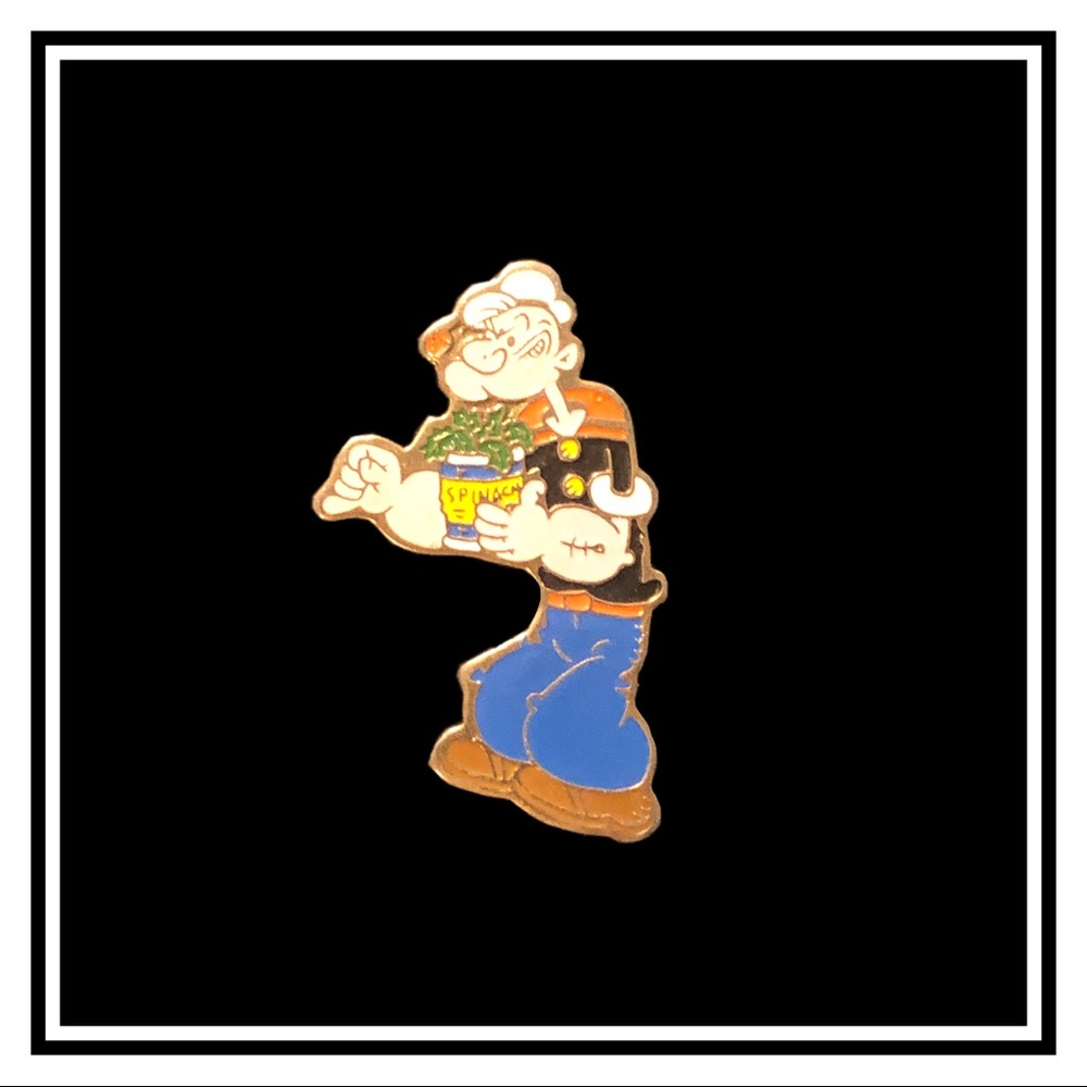 Vtg. Popyee Enamel Pin by King